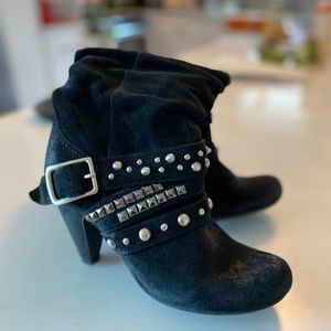 Suede Studded Boots